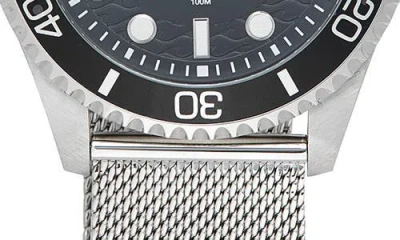 Invicta Pro Diver Auto Mesh Bracelet Watch, 43mm In Silver