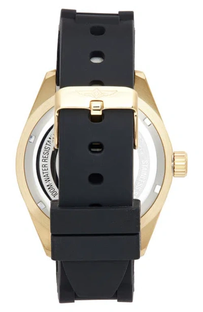 Invicta Aviator Silicone Strap Watch, 45mm In Black