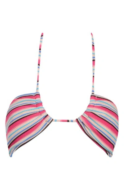 Roxy Paradiso Stripe Bikini Top In Multi