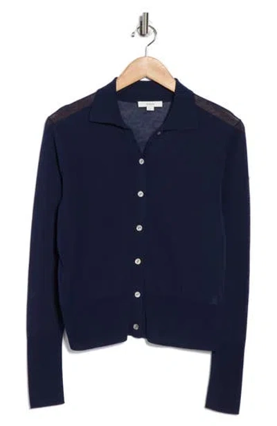 Vince Collared Button-up Shirt In Blue