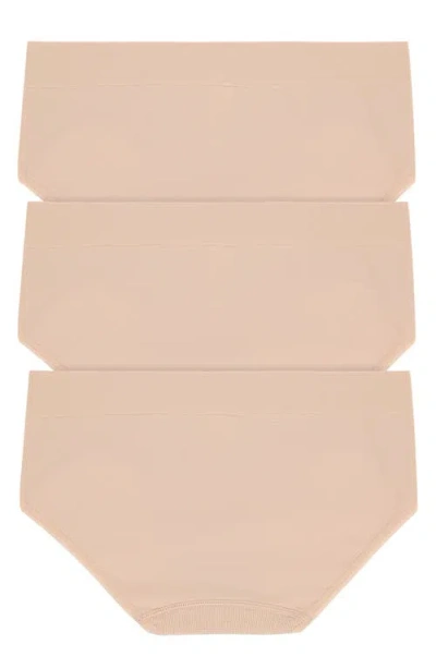Dkny Energy 3-pack Seamless Bikinis In Neutral