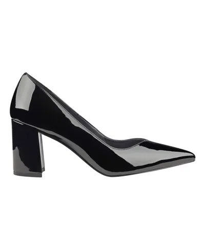 Marc Fisher Women's Caitlin Slip-on Block Heel Pumps In Black