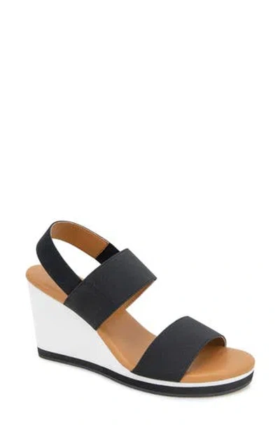 Andre Assous André Assous Nikola Slingback Wedge Sandal In Black