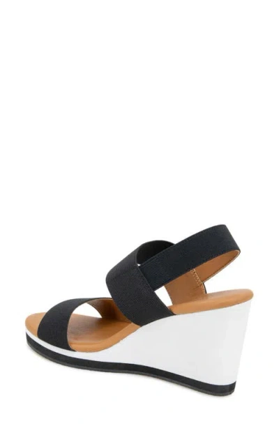 Andre Assous André Assous Nikola Slingback Wedge Sandal In Black