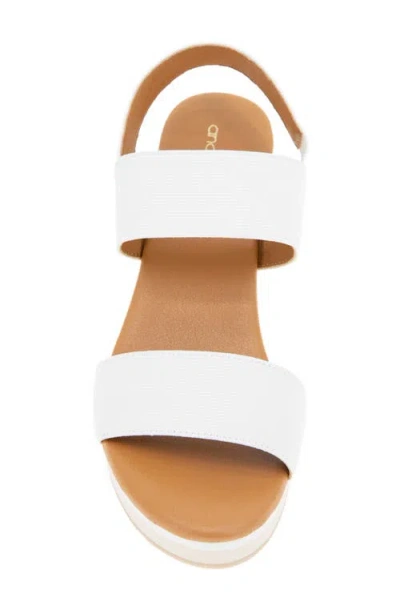 Andre Assous André Assous Nikola Slingback Wedge Sandal In White