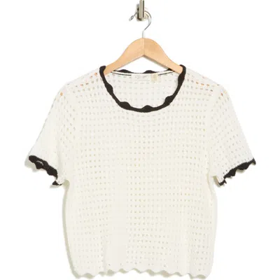 Rdi Short Sleeve Open Stitch Sweater