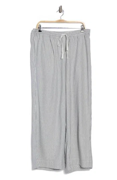 Max Studio Drawstring Waist Crop Wide Leg Pants In Gray