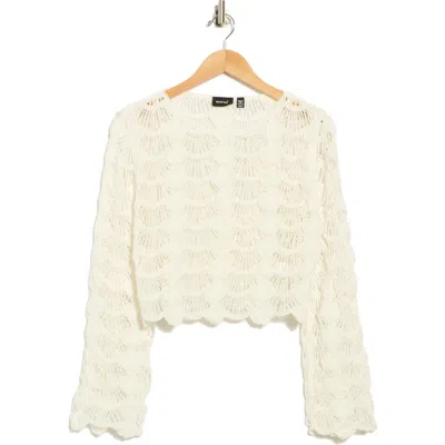 Rdi Boat Neck Open Stitch Sweater