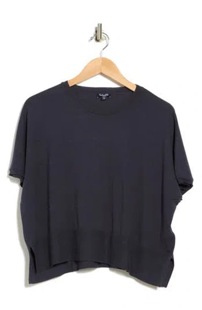 Splendid Jillian Short Sleeve Sweater In Black