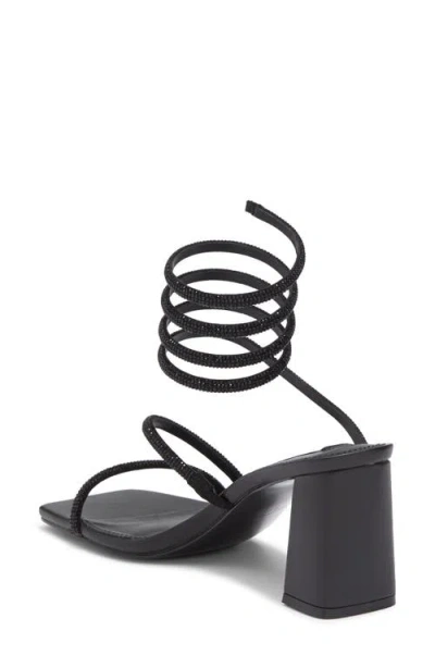 Steve Madden Lopez Crystal Strappy Sandal In Black