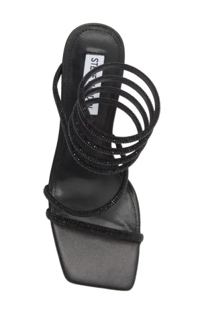 Steve Madden Lopez Crystal Strappy Sandal In Black