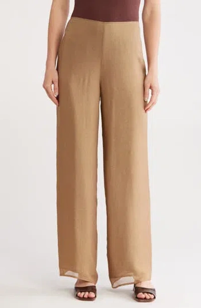 Cult Gaia Bisou Straight Leg Pants In Brown