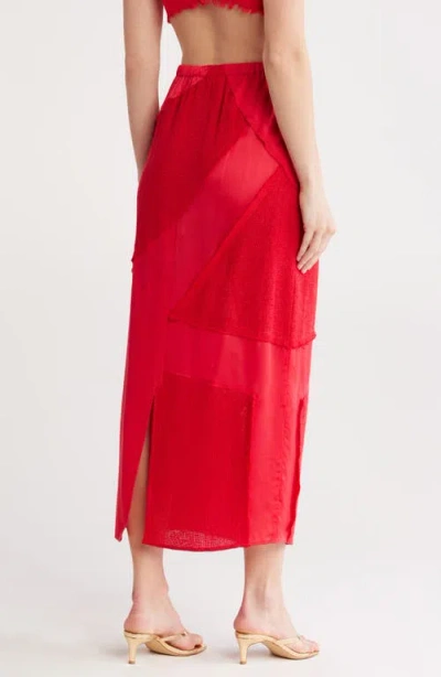 Cult Gaia Via Skirt In Red