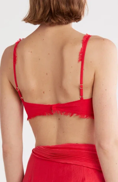 Cult Gaia Woman Top Red Size 6 Alcohol In Red