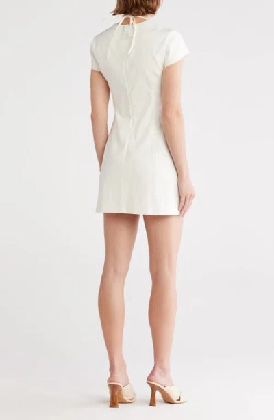 Cult Gaia Lenora Short Sleeve Minidress In White