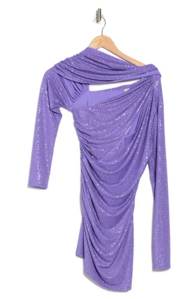 Cult Gaia Nicole Cutout Long Sleeve Body-con Minidress In Purple