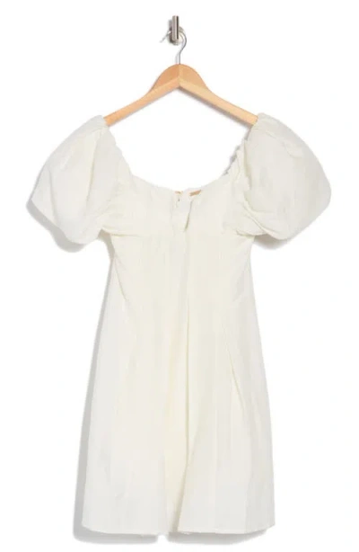 Cult Gaia Asal Ruffled Off-shoulder Mini Silk Dress In White