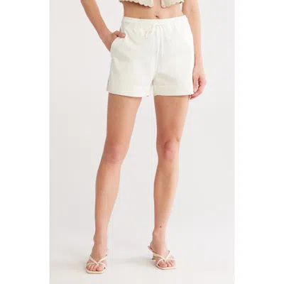 Cult Gaia Oby Cotton Shorts In White