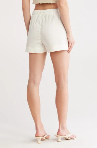 Cult Gaia Oby Cotton Shorts In White