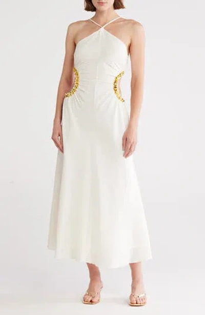 Cult Gaia Silvia Halter Dress In White