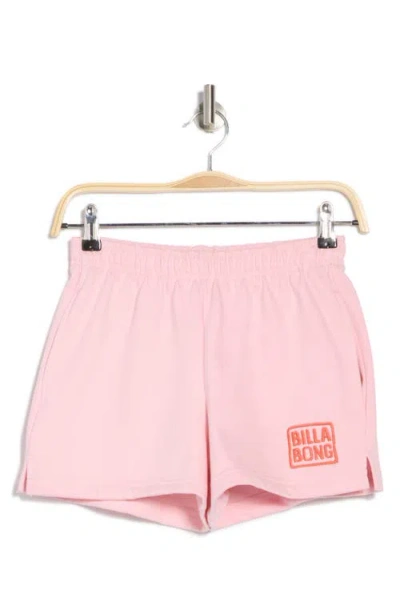 Billabong Wave Runner Fleece Shorts In Pink