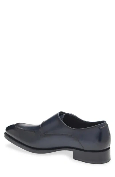 Hugo Boss Double-strap Monk Shoes In Leather With Heel Detail