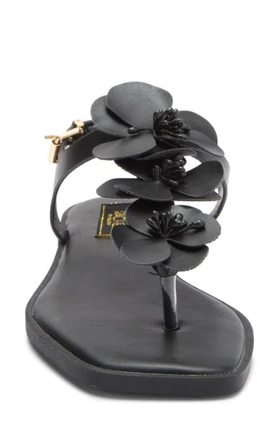 Rachel Rachel Roy Daisy Floral T-strap Sandal In Black