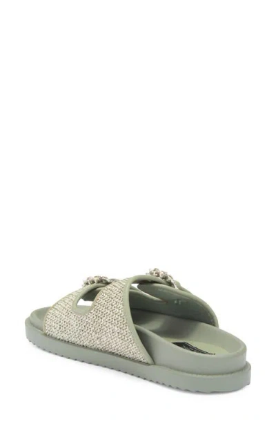 Rachel Rachel Roy Matcha Crystal Strap Slide Sandal