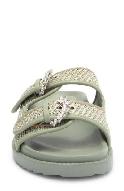 Rachel Rachel Roy Matcha Crystal Strap Slide Sandal