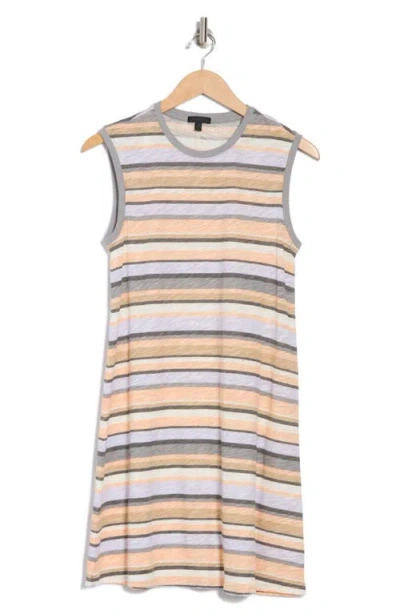Atm Anthony Thomas Melillo Stripe Slub Jersey Tank Dress In Multi