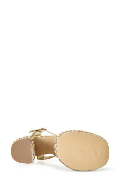 Azalea Wang Judson Espadrille Ankle Strap Platform Sandal In Gold