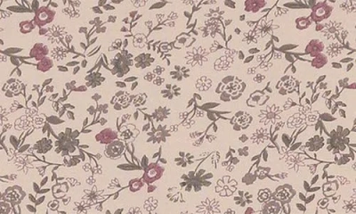 Maniere Manière Elegant Floral Cotton Blend Footie In Neutral