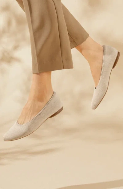 Vivaia Almond-toe Ballet Flats In Neutral