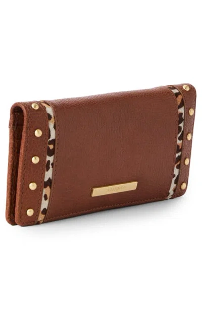 Brahmin 'ady' Croc Embossed Continental Wallet In Brown