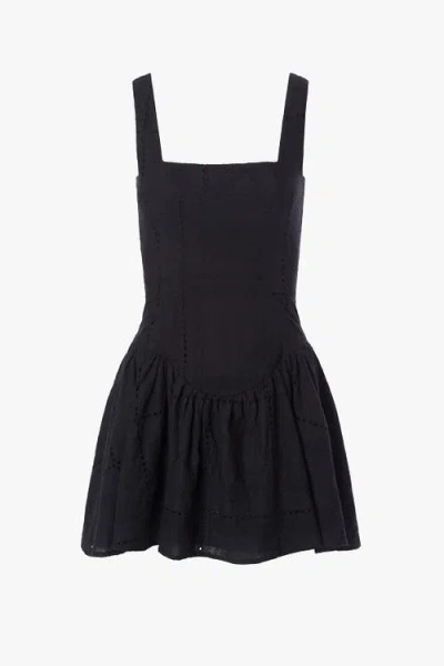 Weworewhat Corset Peplum Mini Dress In Black