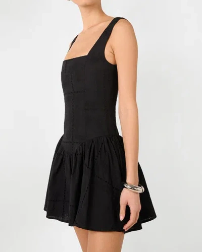 Weworewhat Corset Peplum Mini Dress In Black