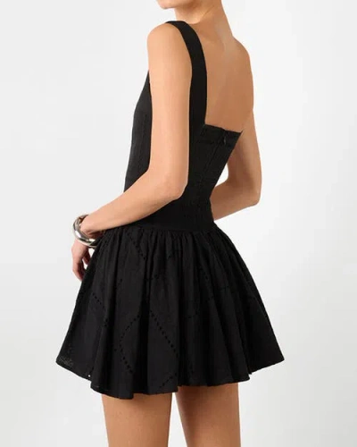Weworewhat Corset Peplum Mini Dress In Black
