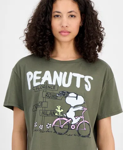 Grayson Threads, The Label Grayon Threads, The Label Juniors' Snoopy Bike T-shirt