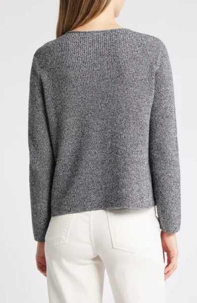 Eileen Fisher Crewneck Organic Cotton Sweater In Gray