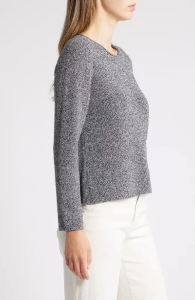 Eileen Fisher Crewneck Organic Cotton Sweater In Gray