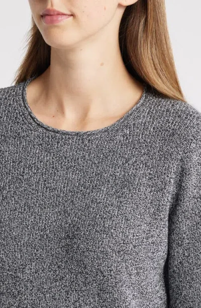 Eileen Fisher Crewneck Organic Cotton Sweater In Gray