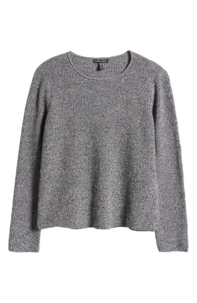 Eileen Fisher Crewneck Organic Cotton Sweater In Gray