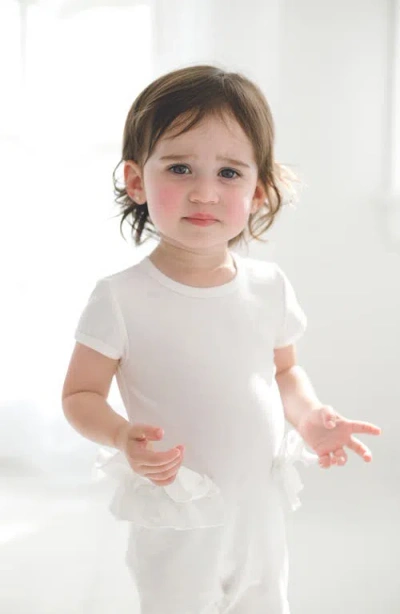 Maniere Manière Frilled Ruffle Waist Romper In White