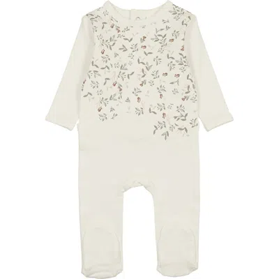 Maniere Manière Asymmetrical Leaves Footie In White