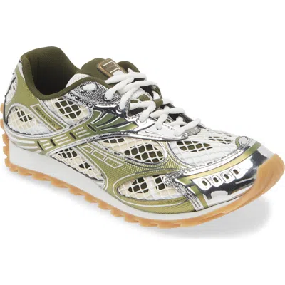 Bottega Veneta Orbit Metallic Net Runner Sneakers