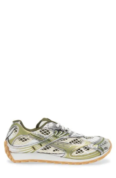 Bottega Veneta Orbit Metallic Net Runner Sneakers