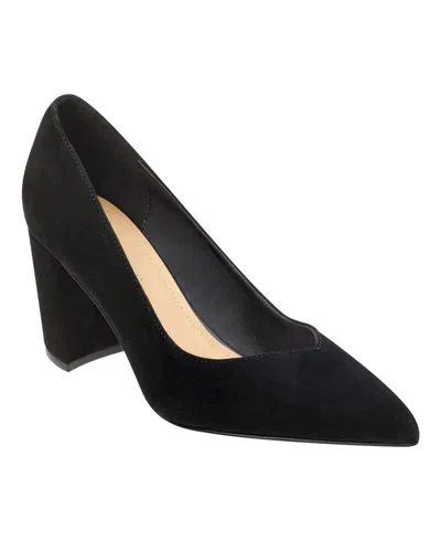 Marc Fisher Women's Caitlin Slip-on Block Heel Pumps In Black