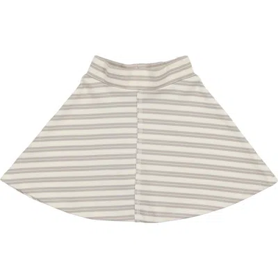 Maniere Manière Kids' Stripe Cotton Blend Skirt In White