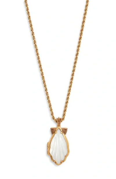 Kendra Scott Alexa Locket Pendant Short Necklace In Gold