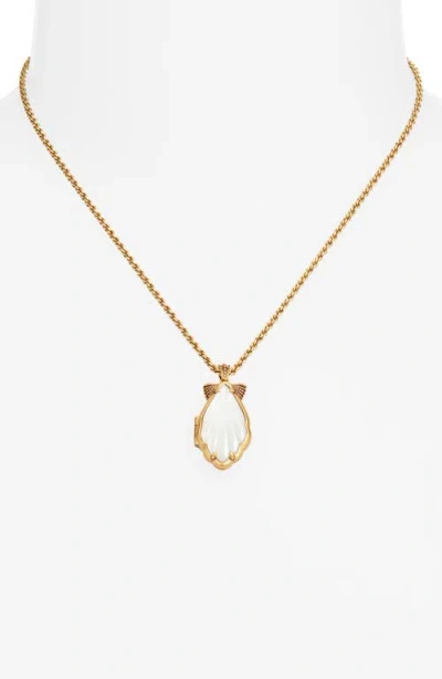 Kendra Scott Alexa Locket Pendant Short Necklace In Gold